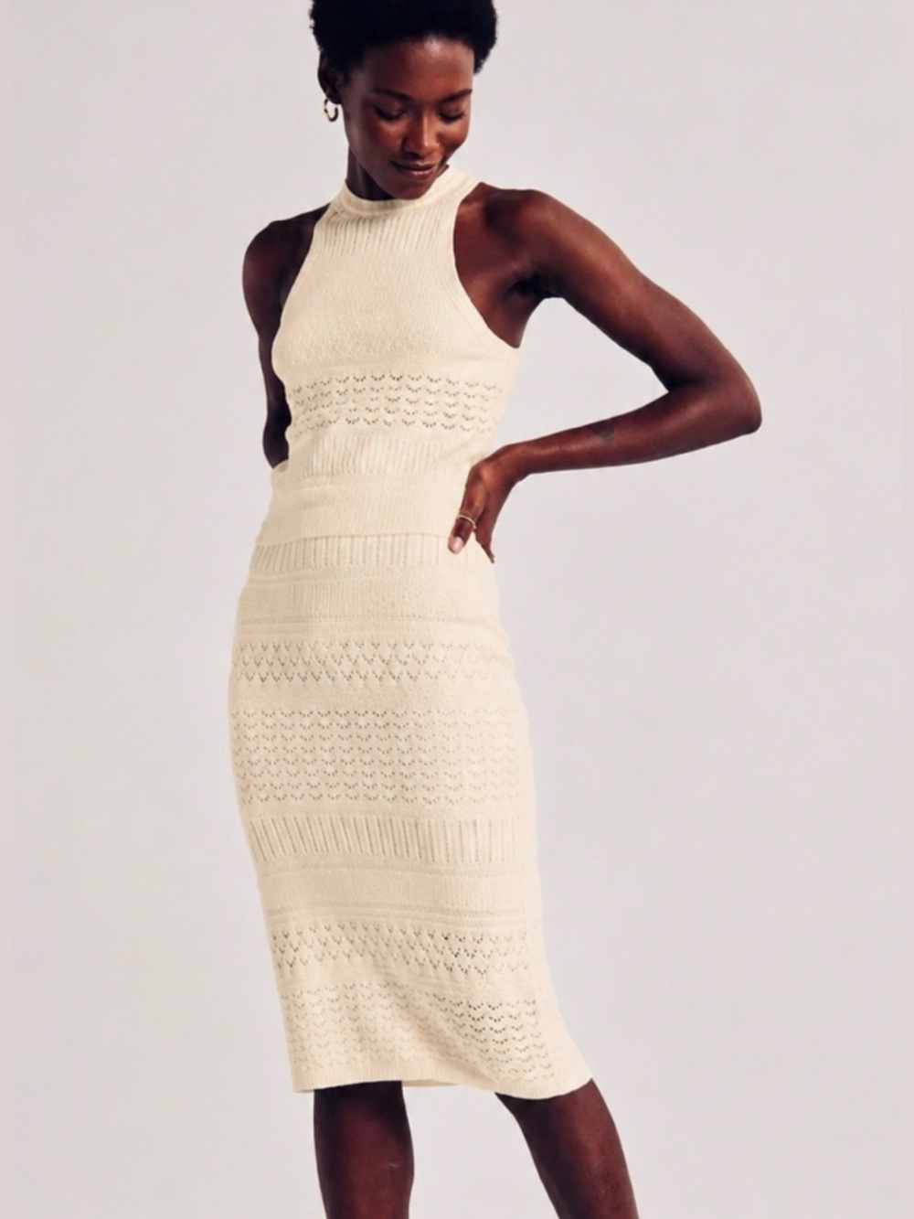 Abercrombie & Fitch Textured Knit Tank Dress